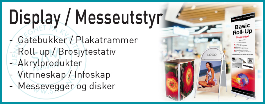 Displayprodukter og messeutstyr